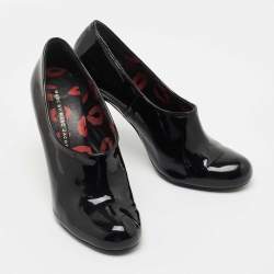 Marc By Marc Jacobs Black Patent Leather Ankle Booties Size 39.5