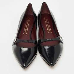 Marc Jacobs Black Leather Pointed Toe Ballet Flats Size 37