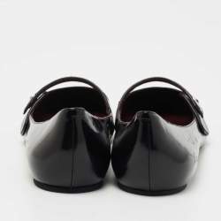 Marc Jacobs Black Leather Pointed Toe Ballet Flats Size 37