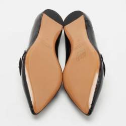 Marc Jacobs Black Leather Pointed Toe Ballet Flats Size 37
