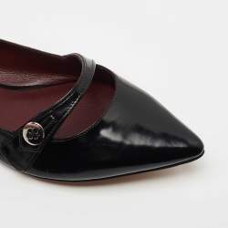 Marc Jacobs Black Leather Pointed Toe Ballet Flats Size 37