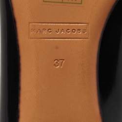 Marc Jacobs Black Leather Pointed Toe Ballet Flats Size 37