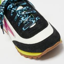 Marc Jacobs Multicolor Fabric And Suede Lightning Bolt Platform Sneakers Size 40