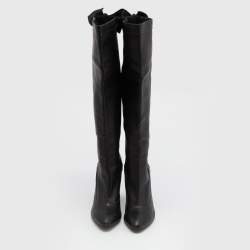 Marc Jacobs Black Leather Knee Length Boots Size 39