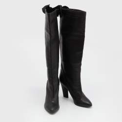 Marc Jacobs Black Leather Knee Length Boots Size 39