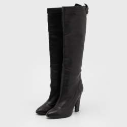 Marc Jacobs Black Leather Knee Length Boots Size 39