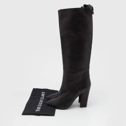 Marc Jacobs Black Leather Knee Length Boots Size 39