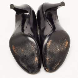 Marc Jacobs Black Leather and Suede Peep Toe Pumps Size 36.5