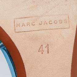 Marc Jacobs Blue Leather and PVC Slingbacks Pumps Size 41