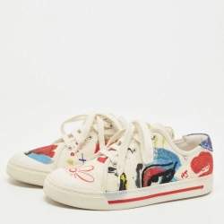  Marc Jacobs Multicolor Flower Print Low Top Sneakers Size 39