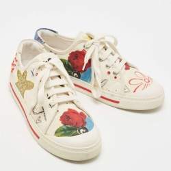  Marc Jacobs Multicolor Flower Print Low Top Sneakers Size 39