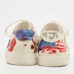  Marc Jacobs Multicolor Flower Print Low Top Sneakers Size 39