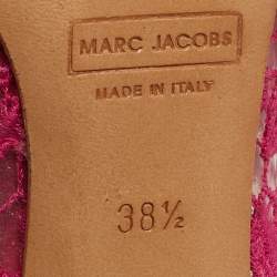 Marc Jacobs Pink Lace Embroidered PVC Round Toe Pumps Size 38.5