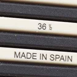 Pre Owned Marc Jacobs Metallic Gold Leather Slingback Espadrille Sandals Size 36.5