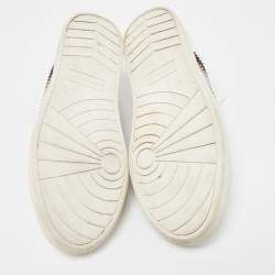 Marc Jacobs White Leather Crystal Embellished Empire Sneakers Size 39