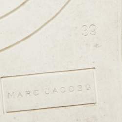 Marc Jacobs White Leather Crystal Embellished Empire Sneakers Size 39