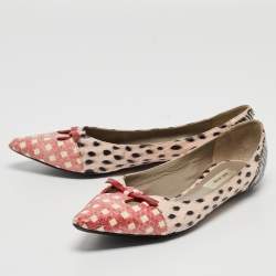 Marc Jacobs Multicolor Snakeskin Cut out Mouse Pointed Toe Ballet Flats Size 36