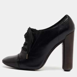 Marc Jacobs Black Leather Ankle Boots Size 38.5