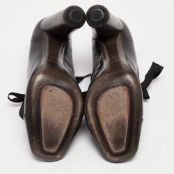 Marc Jacobs Black Leather Ankle Boots Size 38.5