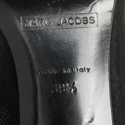 Marc Jacobs Black Python Embossed Leather and Suede Knee High Boots Size 39.5