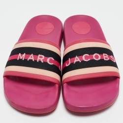 Marc Jacobs Multicolor Rubber Flat Slides Size 39 