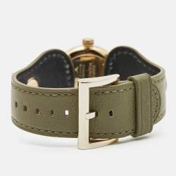 Marc Jacobs Champagne Gold PVD Coated Stainless Steel Leather The Cuff Watch MJO120179289 Women's Wristwatch 32 mm