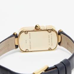 Pre Owned Marc By Marc Jacobs Mother Of Pearl Gold Plated Stainless Steel Leather The Jacobs MJ1495 Women's Wristwatch 20 mm