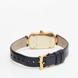 Pre Owned Marc By Marc Jacobs Mother Of Pearl Gold Plated Stainless Steel Leather The Jacobs MJ1495 Women's Wristwatch 20 mm