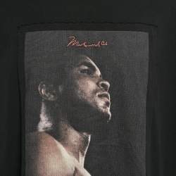 Marcelo Burlon x Muhammad Ali Black Printed Cotton Crew Neck T-Shirt XL