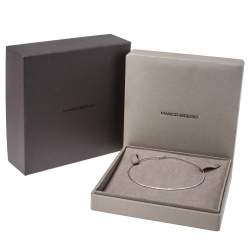Pre Owned Marco Bicego Masai Diamond 18K White Gold Five Station Necklace