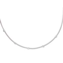 Pre Owned Marco Bicego Masai Diamond 18K White Gold Five Station Necklace