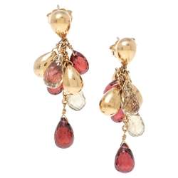 Marco Bicego Multicolor Gemstone 18K Yellow Gold Paradise Drop Earrings