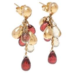 Marco Bicego Multicolor Gemstone 18K Yellow Gold Paradise Drop Earrings