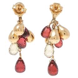 Marco Bicego Multicolor Gemstone 18K Yellow Gold Paradise Drop Earrings