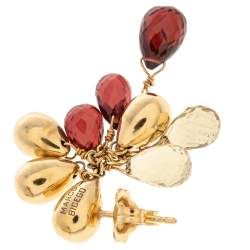 Marco Bicego Multicolor Gemstone 18K Yellow Gold Paradise Drop Earrings