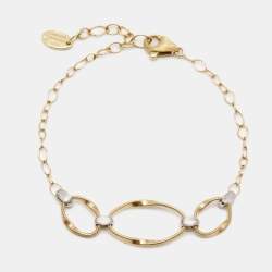 Marco Bicego Marrakech Onde Diamonds 18k Two Tone Gold Link Bracelet