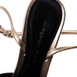 Marco De Vincenzo Black Feathers Embellished Ankle Strap Sandals Size 36