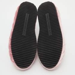 Marco De Vincenzo White/Pink Leather Low Top Sneakers Size 36