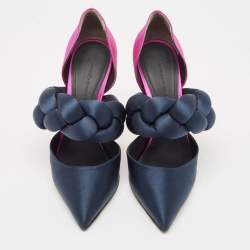 Marco de Vincenzo Multicolor Velvet  Braided Strap Pumps Size 38.5
