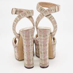 Marco de vincenzo Multicolor Leather Ankle Strap Sandals Size 38