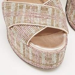 Marco de vincenzo Multicolor Leather Ankle Strap Sandals Size 38