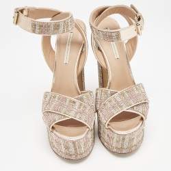 Marco de vincenzo Multicolor Leather Ankle Strap Sandals Size 38