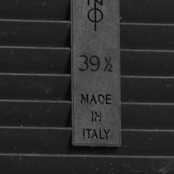 Pre Owned Marco De Vincenzo White/Pink Leather and Velvet Rope Sneakers Size 39.5