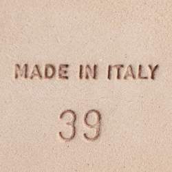 Pre Owned Marco de Vincenzo Metallic Rose Gold Leather Bow Pointed Toe Ankle Boots Size 39