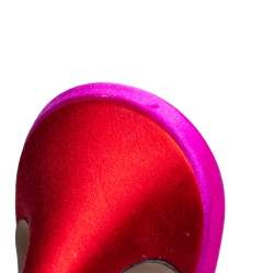 Pre Owned Marco de vincenzo Black Satin Embellished Pointed Toe Mules Size 38