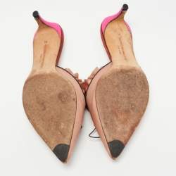 Marco de vincenzo Beige Satin Pointed Toe Mules Size 39