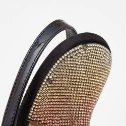 Marco de vincenzo Black Patent Embellished Slingback Sandals Size 40