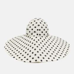 Marianna Senchina White Polka Dots Floppy Hat M