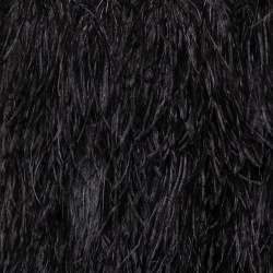 Pre Owned Marina Qureshi Black Silk Feather Trim Detail Mini Skirt L
