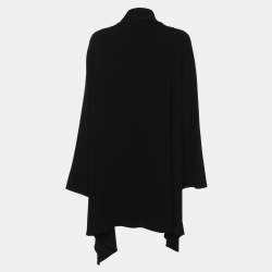 Pre Owned كارديجان مارينا رينالدي أسود بوليستر فضفاض مقاس كبير جدا جدا جدا